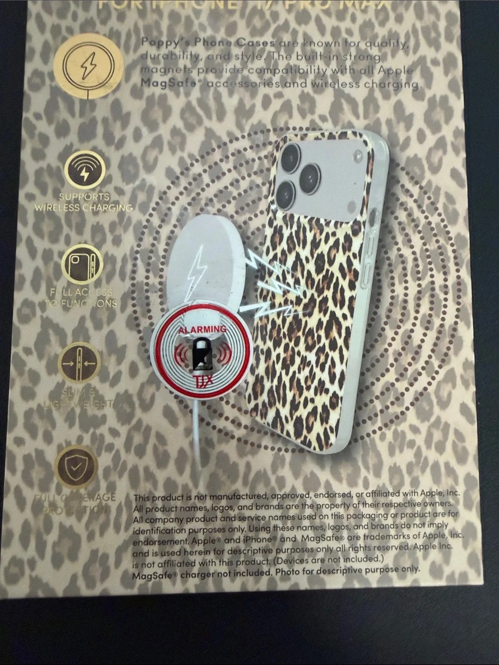 XO Poppy | Leopard Print iPhone 17 Pro Max MagSafe Case + USB-C Cable 🐆